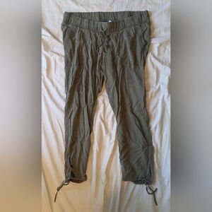 Jessica Simpson Hunter Green Drawstring Maternity Pants